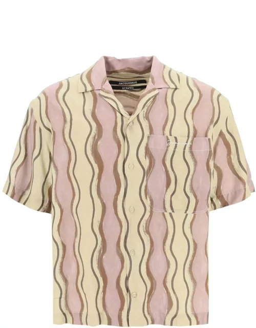 JACQUEMUS SHORT SLEEVED 'LA CHEMISE JEAN' SHIRT WITH ALL-OVER PRINT