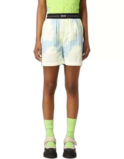 Msgm shorts in printed cotton