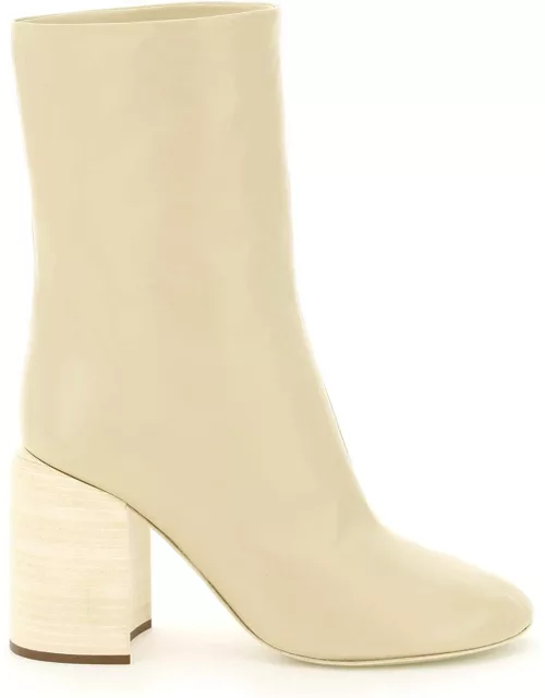 JIL SANDER MID-CALF BOOTS WITH WOOD HEE