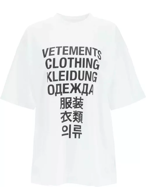 VETEMENTS TRANSLATION T-SHIRT