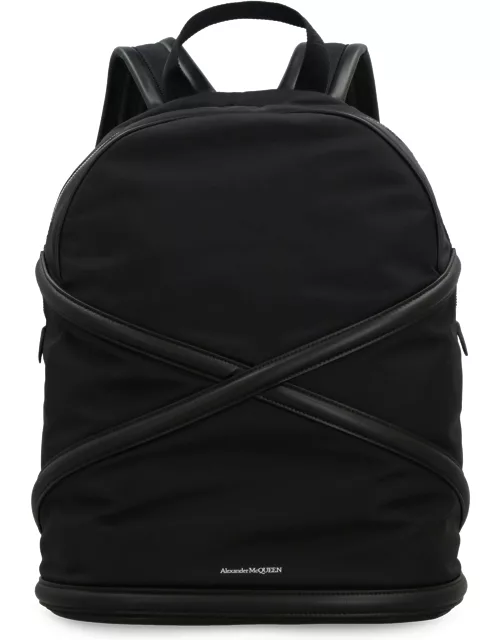Alexander McQueen Harness Leather Details Nylon Backpack