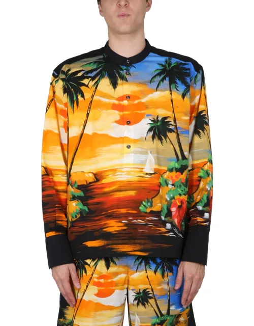 dolce & gabbana hawaii print shirt