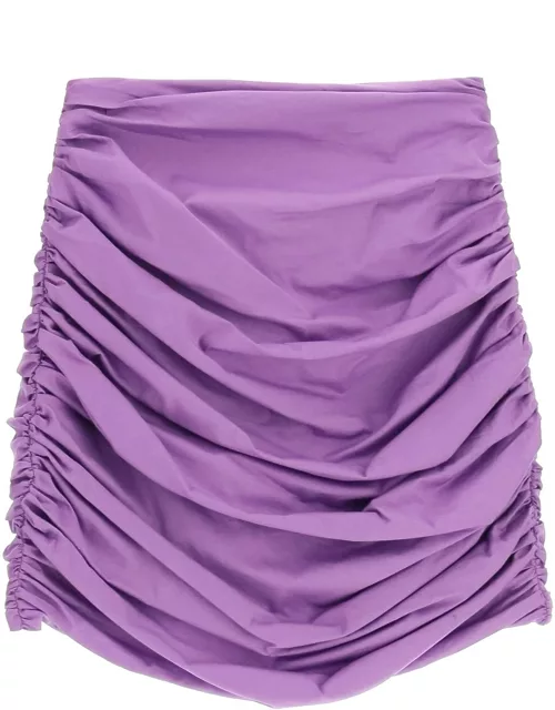 GIUSEPPE DI MORABITO draped cotton mini skirt