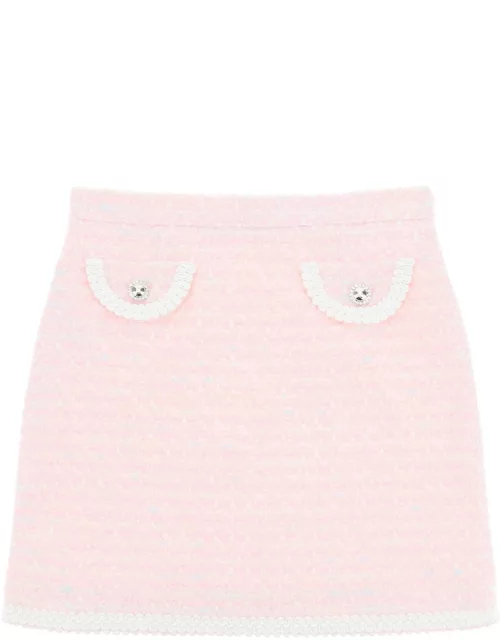 ALESSANDRA RICH tweed mini skirt