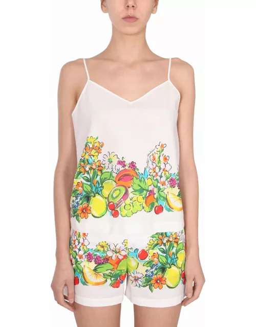 Boutique Moschino Flower And Fruit Print Top
