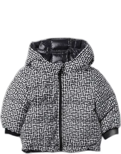 Balmain reversible down jacket with logo all over