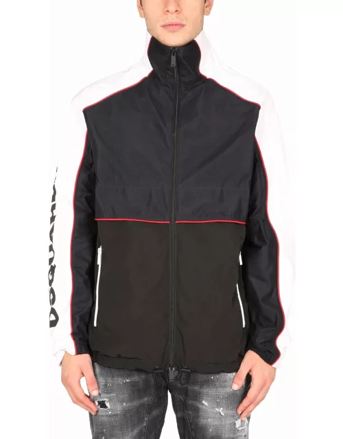 Dsquared2 Combo Motorcycle Jacket With Logo