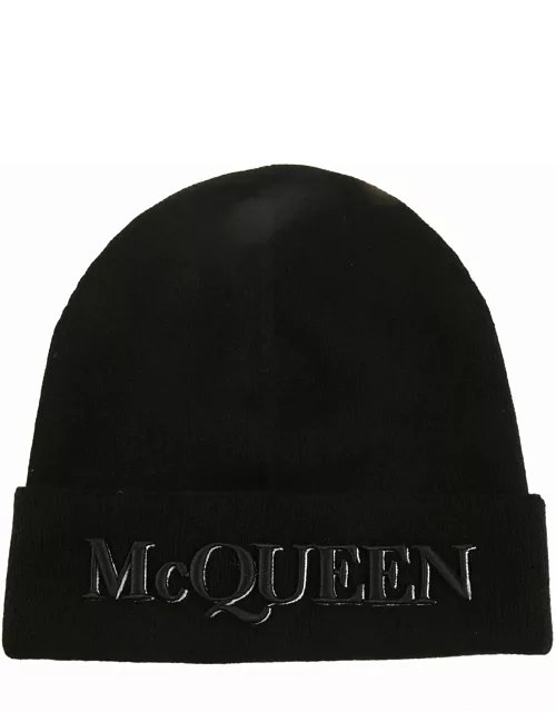 Alexander McQueen Embossed Logo Beanie