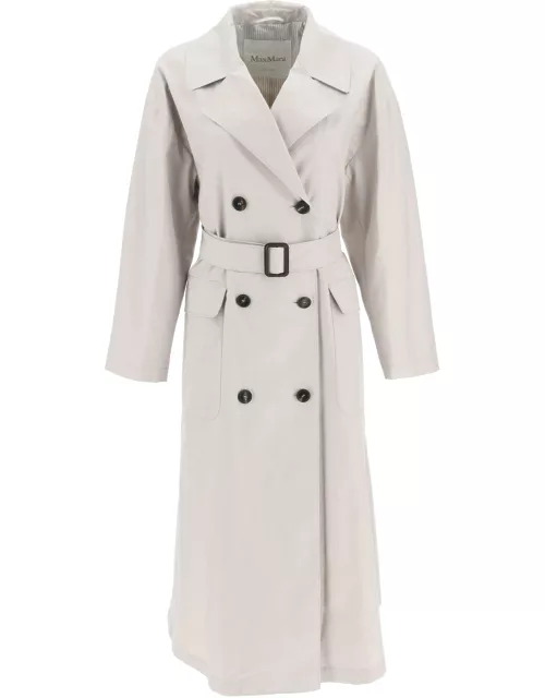 MAX MARA THE CUBE LONG BELTED DOUBLE-BREASTED TRENCH COAT