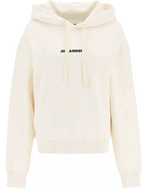 JIL SANDER logo print hoodie