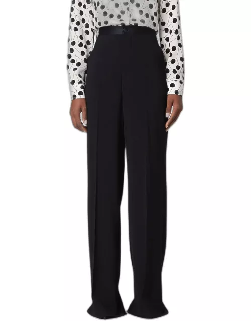 Red Valentino pants in viscose and stretch wool gabardine