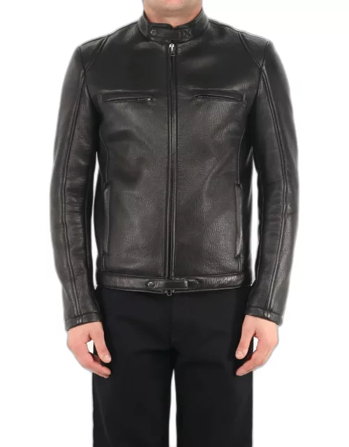 Salvatore Santoro Black Leather Biker Jacket