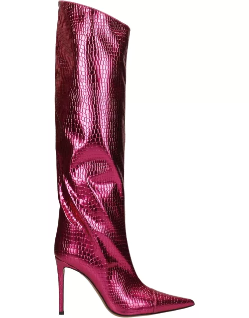 Alexandre Vauthier High Heels Boots In Fuxia Leather