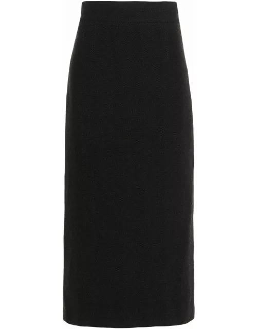 Alberto Biani Herringbone Fabric Skirt