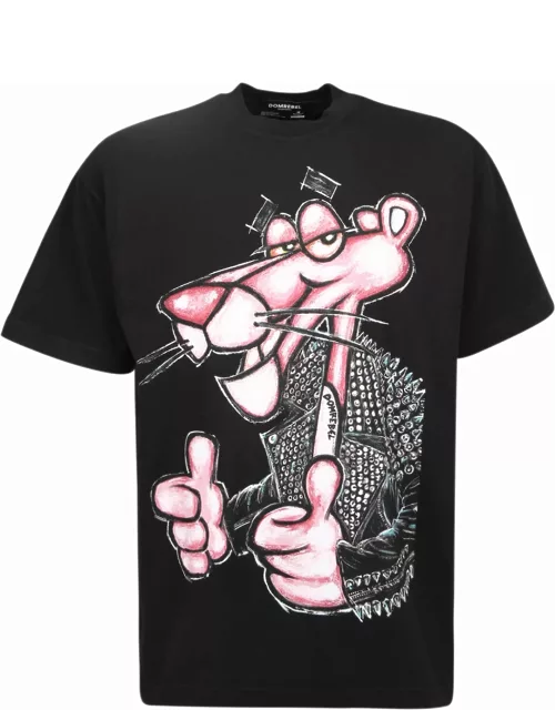 Dom Rebel Pink Panther Print T-shirt