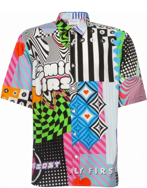 Family First Milano Shirt Patchwork
