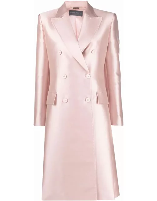 Rose Pink Silk Blend Coat Alberta Ferretti