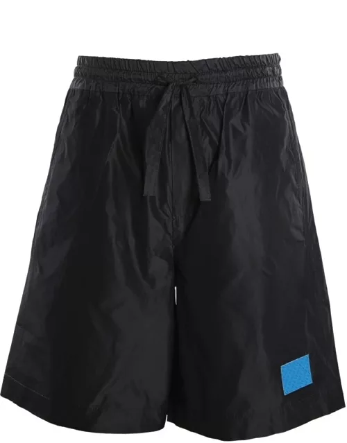 Sunnei Technical Fabric Shorts With Logo Patch Application