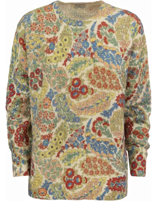 Etro Wool And Alpaca Jumper With Print