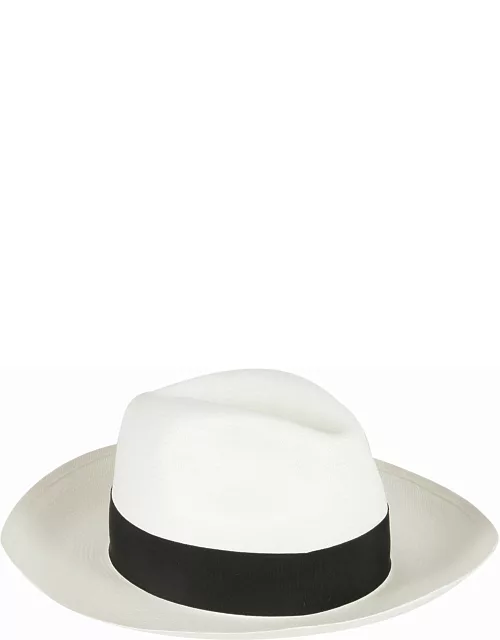 Borsalino Panama Extra Fine Bow Detail Hat