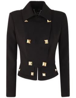 Elisabetta Franchi Studded Double Breasted Jacket