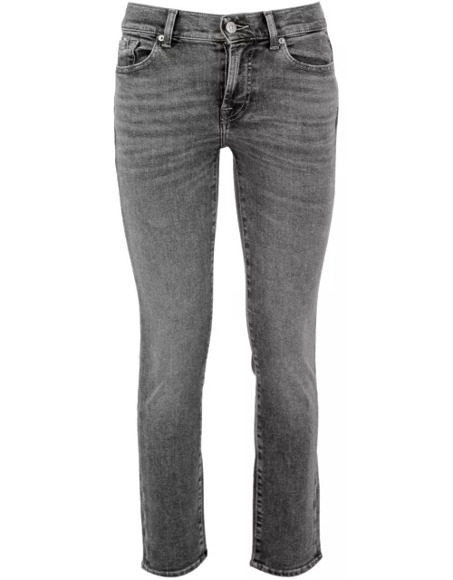 7 For All Mankind Low-rise Skinny Jean