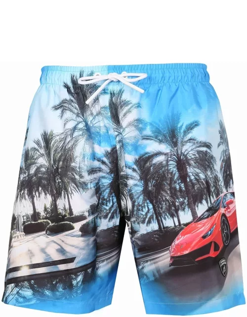 Automobili Lamborghini Print Swimsuit