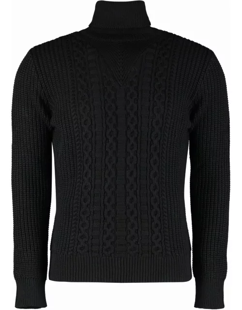 Roberto Collina Ribbed Wool Turtleneck Sweater