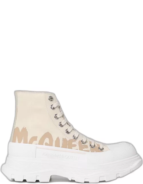 Flat Ankle Boots ALEXANDER MCQUEEN Woman colour White
