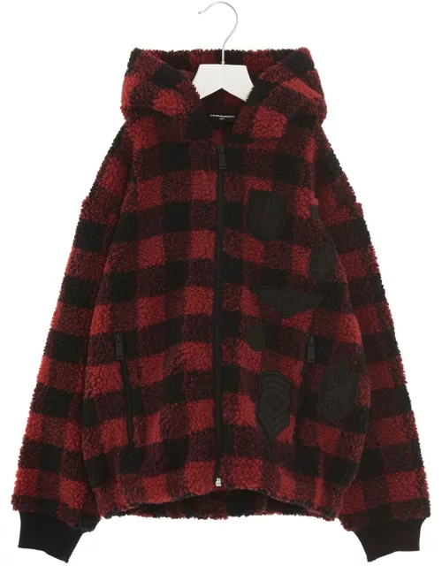 Dsquared2 Check Teddy Hooded Jacket