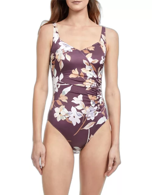 Amore Shaped Square-Neck One-Piece Swimsuit