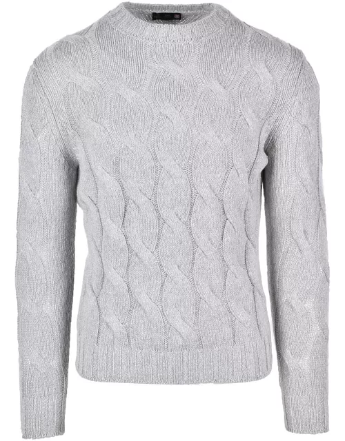 Luigi Borrelli Mens Light Gray Sweater