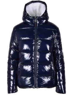 Philipp Plein Womens Blue Padded Jacket