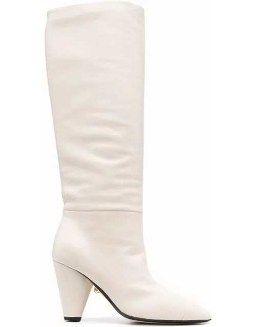 Alevì Off-white Calf Leather Boot