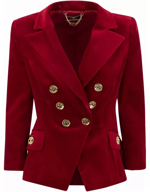 Elisabetta Franchi Tight-fitting Velvet Jacket