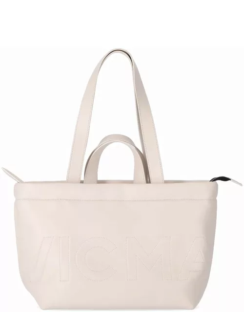 Vic Matié Lottoplus Ivory Shopping Bag