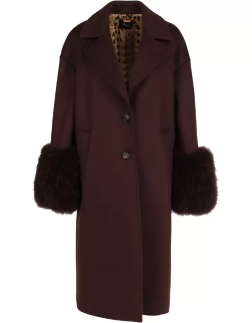 Blumarine Single-breasted Two-button Wool Coat