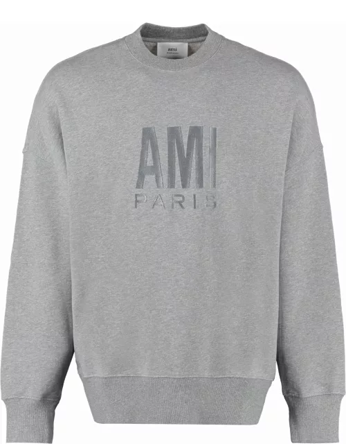 Ami Alexandre Mattiussi Embroidered Logo Crew-neck Sweatshirt