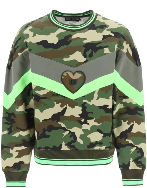 Dolce & Gabbana Camouflage Print Sweatshirt