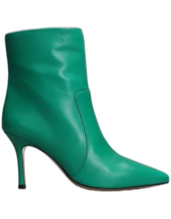 The Seller High Heels Ankle Boots In Green Leather