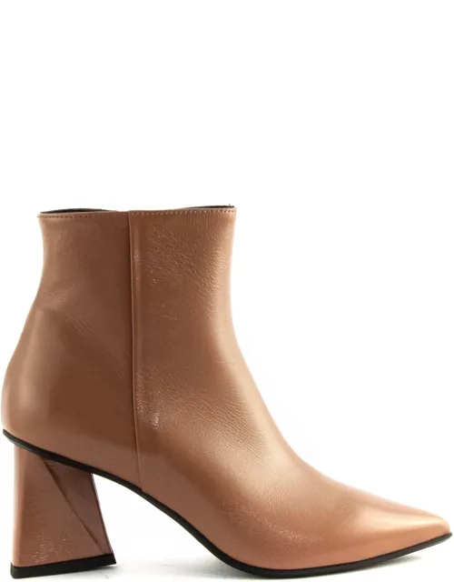 Strategia Brown Leather Ankle Boot