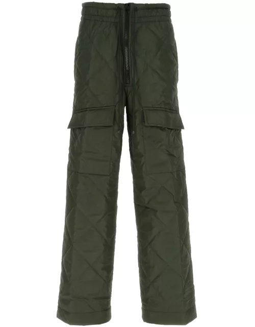 Dries Van Noten Army Green Polyester Blend Cargo Pant