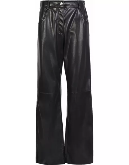 Straight Leg Trousers In Eco-nappa By. Must Have Garment That Can Never Be Missing In The Wardrobe; Minimal And Casual MSG