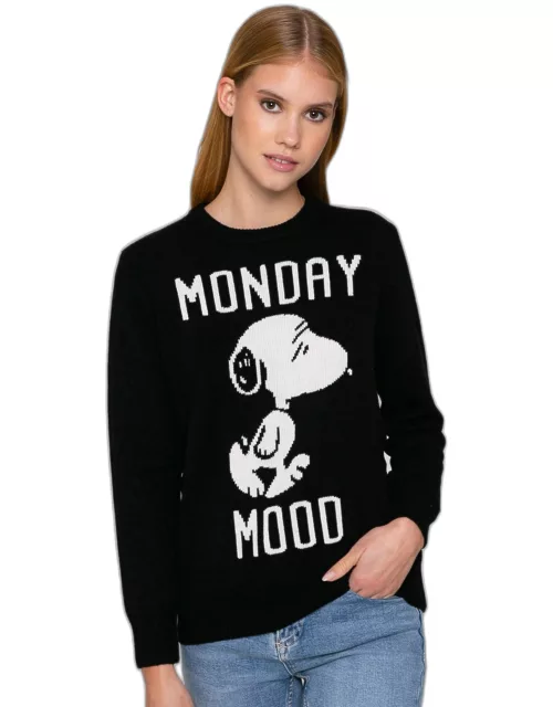 MC2 Saint Barth Woman Sweater With Monday Mood Snoopy Print Snoopy - Peanuts Special Edition