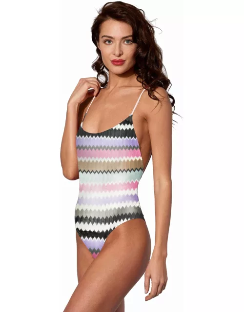 MC2 Saint Barth Knitted Lilac One Piece Swimsuit