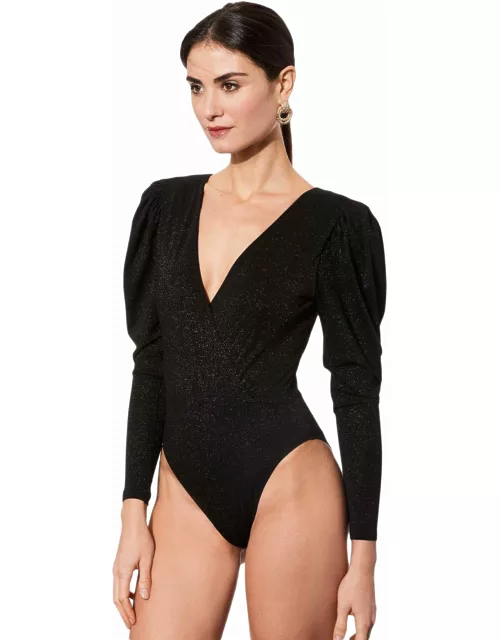 MC2 Saint Barth Knitted Glitter Black One Piece Swimsuit / Bodywear