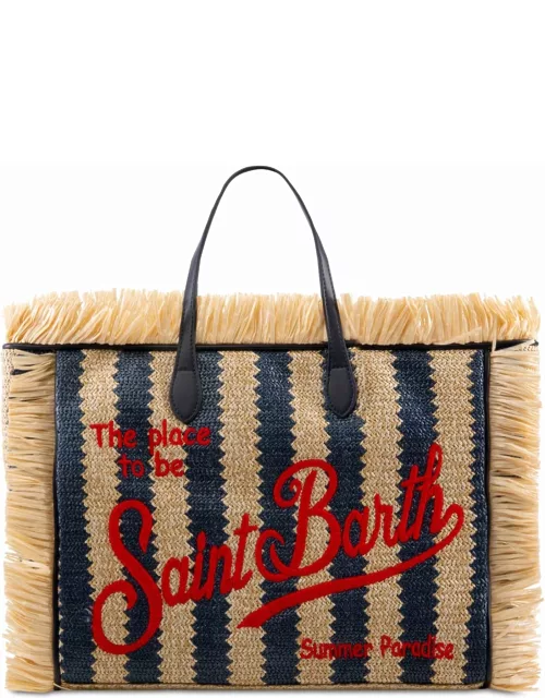 MC2 Saint Barth Vanity Straw Bag With Embroidery