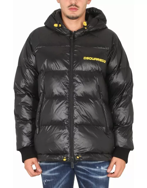 Dsquared2 Down Jacket With Logo Print