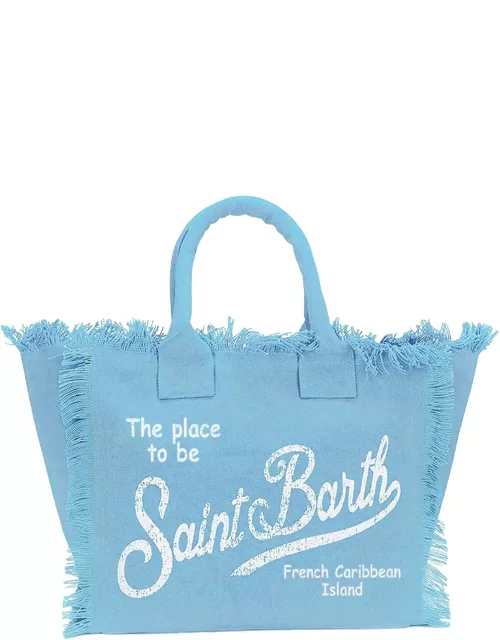 MC2 Saint Barth Vanity Light Blue Canvas Bag