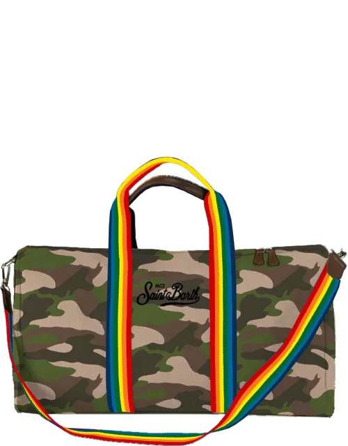MC2 Saint Barth Travel Duffel Bag With Camouflage Print